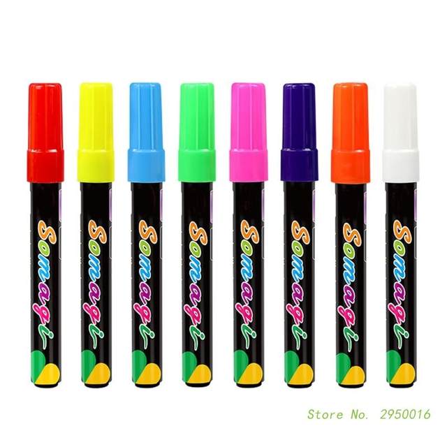 8Pcs Liquid Chalk Marker Pen, 8 Color Washable & Wet Erase Chalk Makers for  Blackboards, Chalkboard Signs, Glass Window